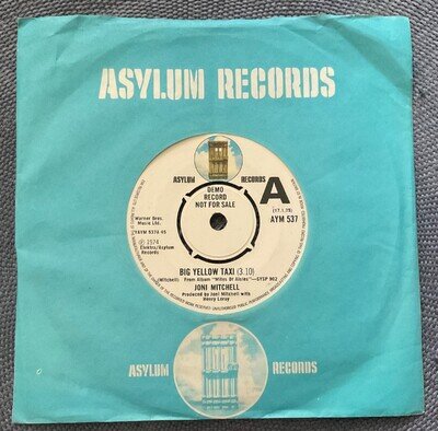 JONI MITCHELL - BIG YELLOW TAXI rare UK 1975 DEMO PROMO / FOLK ROCK / MINT- !!!