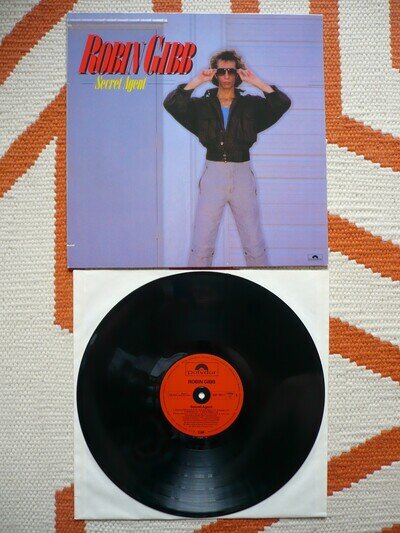 Bee Gees / Robin Gibb Secret Agent Vinyl West German 1984 Polydor 1st Pre LP EXC