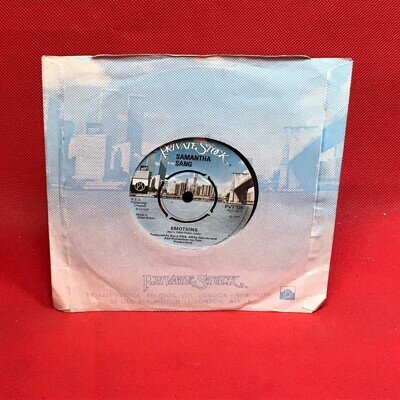 SAMANTHA SANG Emotions 1977 UK 7" vinyl single Barry Robin Gibb Bee Gees