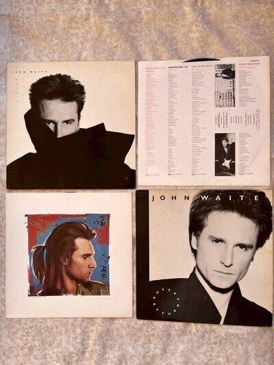 JOHN WAITE Vinyl LP- 2 ALBUMS - NO BRAKES & ROVER'S RETURN