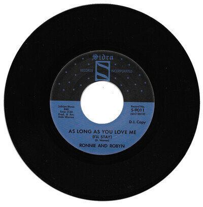 Ronnie and Robyn As Long As You Love Me / Sidra;s Theme Northern Soul Listen