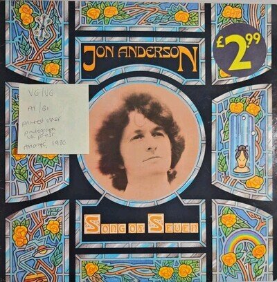 Jon Anderson Song Of Seven Vinyl Record VG/VG K50750 1980