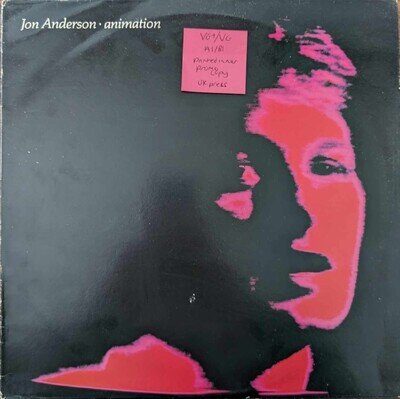 Jon Anderson Animation Vinyl Record VG+/VG POLD5044 1982 1st Press