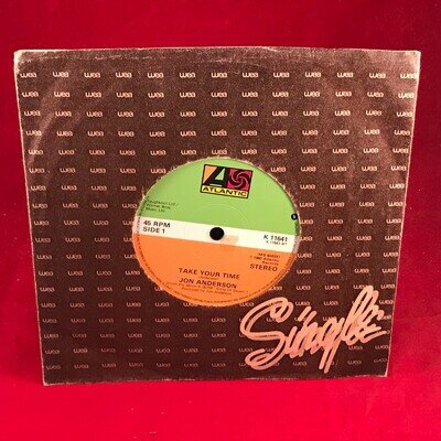 JON ANDERSON Take Your Time 1980 UK 7" vinyl single atlantic 45 record YES A