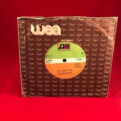 JON ANDERSON Take Your Time 1980 UK 7" vinyl single atlantic 45 record YES B
