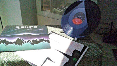 jon anderson (yes) three ships 12 inch vinyl lp lyric insert elektra 1985