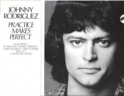 JOHNNY RODRIGUEZ - 'PRACTICE MAKES PERFECT (1977 L.P/SEALED)'.