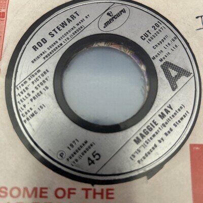 17 x Rod Stewart 7" Vinyl: Maggie May, Sailing, Hot Legs, Young Turks Etc