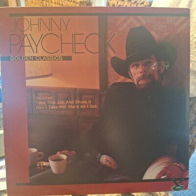 JOHNNY PAYCHECK "GOLDEN CLASSICS" VINYL LP 1983 VG+