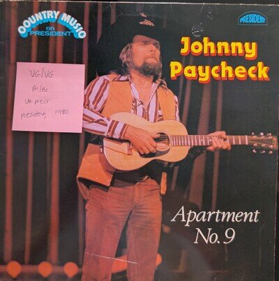 Johnny Paycheck Apartment No. 9 Vinyl Record VG/VG PRC100 1980