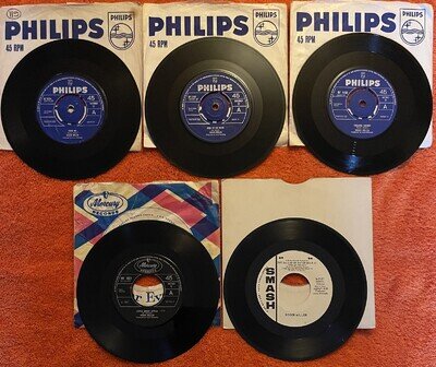 Roger Miller - Five 7" Singles (UK/US) including one Promo