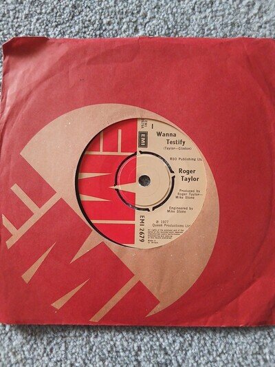 Roger Taylor - I Wanna Testify 7" Vinyl Single UK Emi 1977