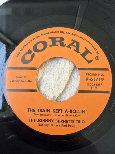 The Johnny Burnette Trio – The Train Kept A-Rollin' / Honey Hush Reissue Rare