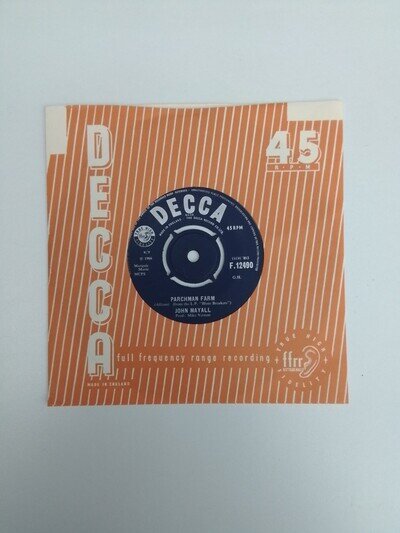 John Mayall~Parchman Farm/Key To Love~ 1966 1st Press Decca Single~F12490~Mint.