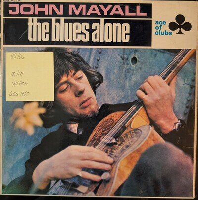 John Mayall The Blues Alone Vinyl Record VG/VG ACL1243 1967