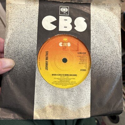 JOHNNY MATHIS - When a Child Is Born 7” Vinyl Record VG+