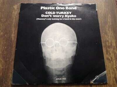 John Lennon Cold Turkey 7” Vinyl Single 1969 Apple Records Apples 1001 UK