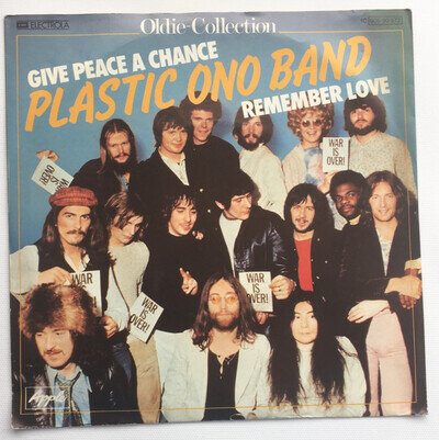 JOHN LENNON "GIVE PEACE A CHANCE" LATER GERMAN PRESS WITH RARE PIC SLEEVE EX ++