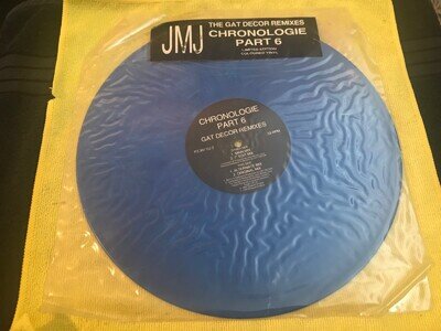 JEAN MICHEL JARRE CHRONOLOGIE 6 RARE LTD EDITION GAT DECOR MIXES BLUE VINYL 12"