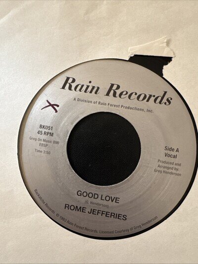 Rome jefferies - Good love Vinyl 7” Single Reissue