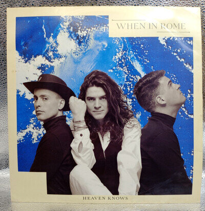 When In Rome Heaven Knows Record 12" Single Vinyl 1989 Electronic Synth Pop