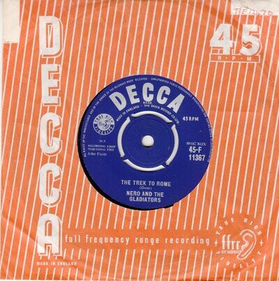NERO AND THE GLADIATORS *TREK TO ROME* 1961 UK DECCA SURF ROCK N MINT