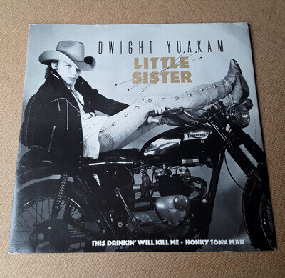 DWIGHT YOAKAM Little Sister 12" (1987) Rare UK Original 3 Track 12" in Great PS