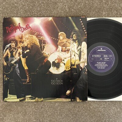 NEW YORK DOLLS - In Too Much Too Soon - Vinyl LP - 1974 Mercury Records - PUNK