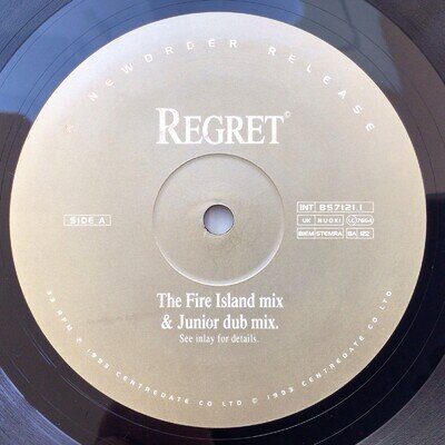 New Order Regret 12” Vinyl 1993