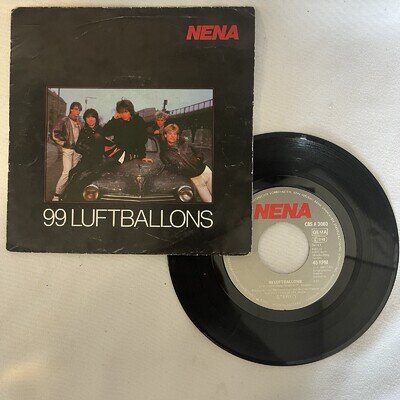 Rare Nena 99 Luftballons (99 Red Balloons in German) 7” & Picture Sleeve CBS 83