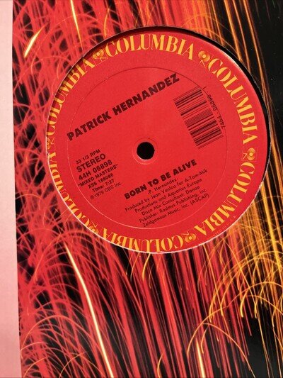 Patrick Hernandez Born to Be Alive LP Vinyl, Columbia Records 1979