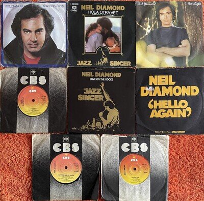 Neil Diamond - Eight 7" Singles (UK/Spain) 1976-82