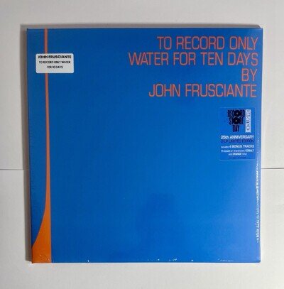 John Frusciante To Record Only Water For Ten Days 2 LP RSD, Record Store Day NEW
