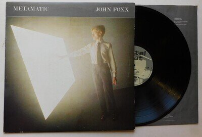 John Foxx- Metamatic- 1980 UK Vinyl LP + lyric inner VG+/ VG ( Ultravox )