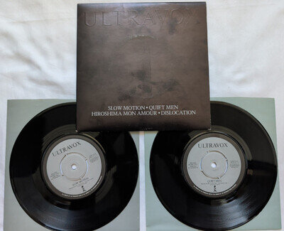 ULTRAVOX / JOHN FOXX - SLOW MOTION + 3 - UK 2 x 7" VINYL - MISPRESS