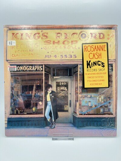 ROSANNE CASH King's Record Shop LP Vinyl NM Hype Shrink C-40777 Columbia 1987