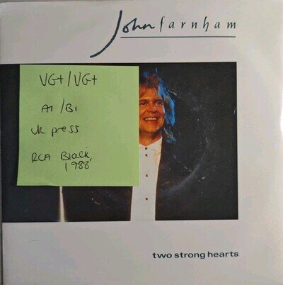 John Farnham Two Strong Hearts Vinyl Record VG+/VG+ PB42303 1988