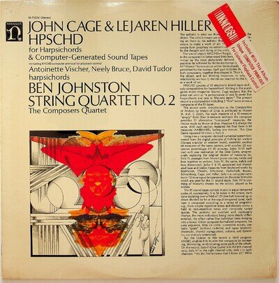 *SEALED* John Cage & Lejaren Hiller HPSCHD/Ben Johnston String Quartet LP Knobs