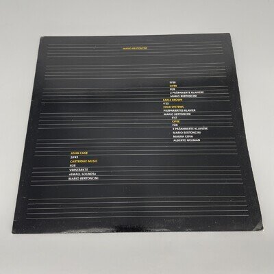 Mario Bertoncini Earl Brown John Cage - Cifre 1989 Vinyl LP