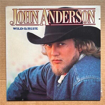 JOHN ANDERSON WILD & BLUE LP 1982 - nice copy - saw cut in cover USA