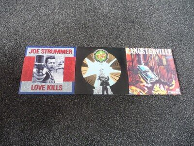 Joe Strummer's First Three Singles 1986-1989 Picture Covers UK 1st Pressings.