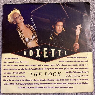 Roxette 'The Look/Silver Blue’ 7” Vinyl Record EMI 1988 UK EM87