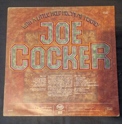 Joe Cocker - With A Little Help From My Friends LP Vinyl 1970 - Fair/Worn - F/W
