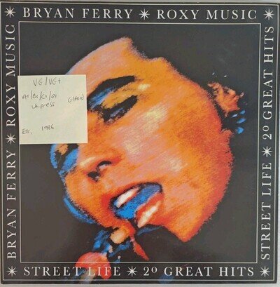 Roxy Music Street Life 20 Greatest Hits Vinyl Record VG/VG+ EGTV1 1986