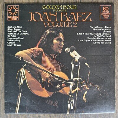 Golden Hour Presents Joan Baez Vinyl LP VG/EX Condition Record GH863
