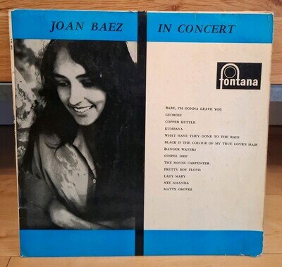Joan Baez - In Concert (UK vinyl LP) 1962 folk rock live