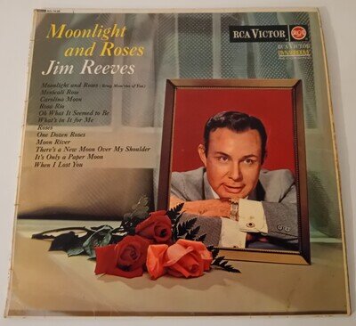 Jim Reeves Moonlight And Roses 1964 12" Vinyl LP UK Release RDA Dynagroove Rare