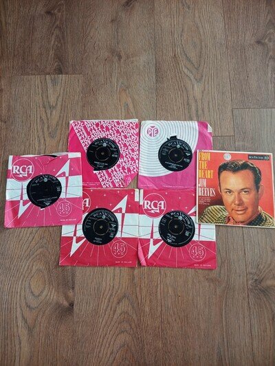 6 Jim Reeves 7" Record Vinyls! *Tested Working Condition*