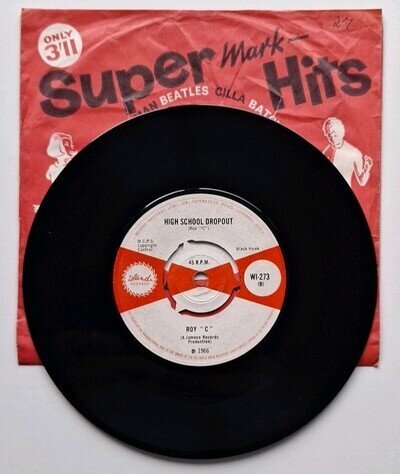 Roy"C" High School Dropout 1966 Island Records Original UK 7"Single