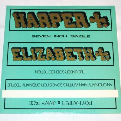 JIMMY PAGE (Led Zeppelin) Roy Harper Elizabeth 7" UK 1985 85 45 Beggars Banquet